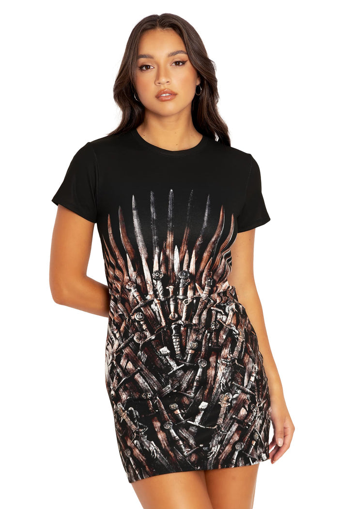 BlackMilk Clothing x Warner Brothers Game of Thrones - Thrones Tee Dress- Warner Bros. Merchandise - Collaboration apparel - Licenced.