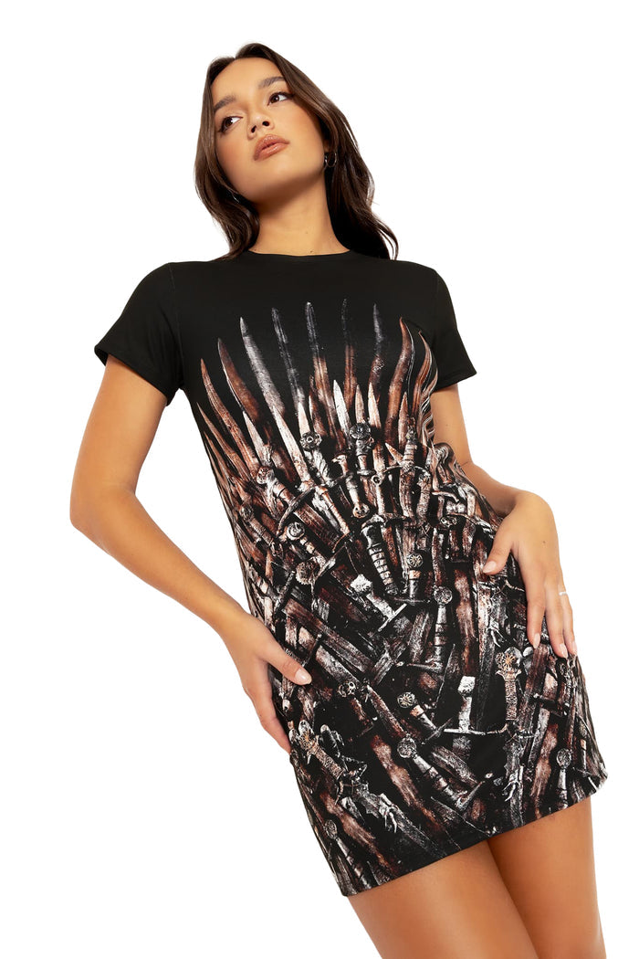 BlackMilk Clothing x Warner Brothers Game of Thrones - Thrones Tee Dress- Warner Bros. Merchandise - Collaboration apparel - Licenced.