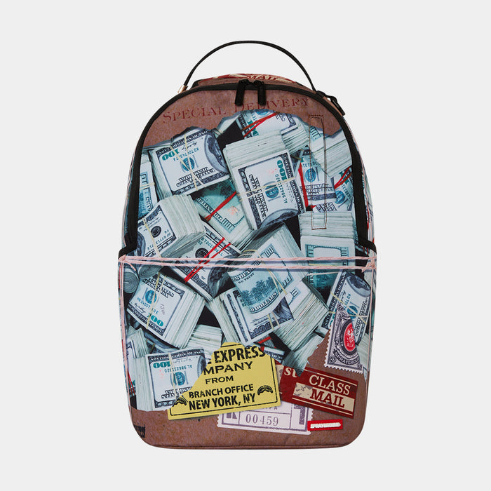 Torn Packaging Mens Backpack (Brown/Green)