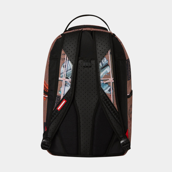 Torn Packaging Mens Backpack (Brown/Green)