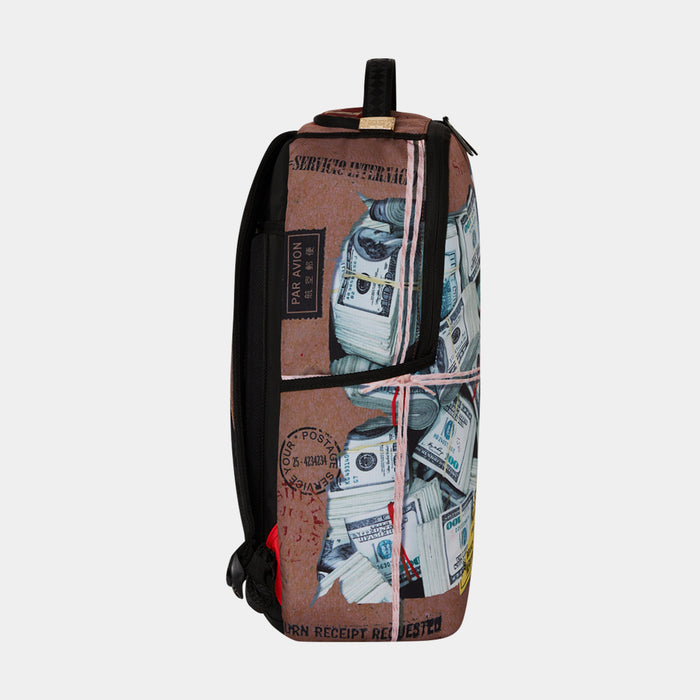 Torn Packaging Mens Backpack (Brown/Green)