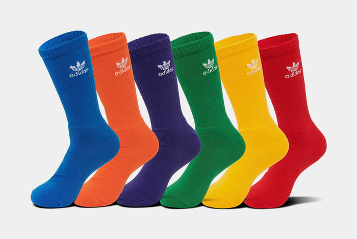 Trefoil Crew 6 Pack Mens Socks (Multi)