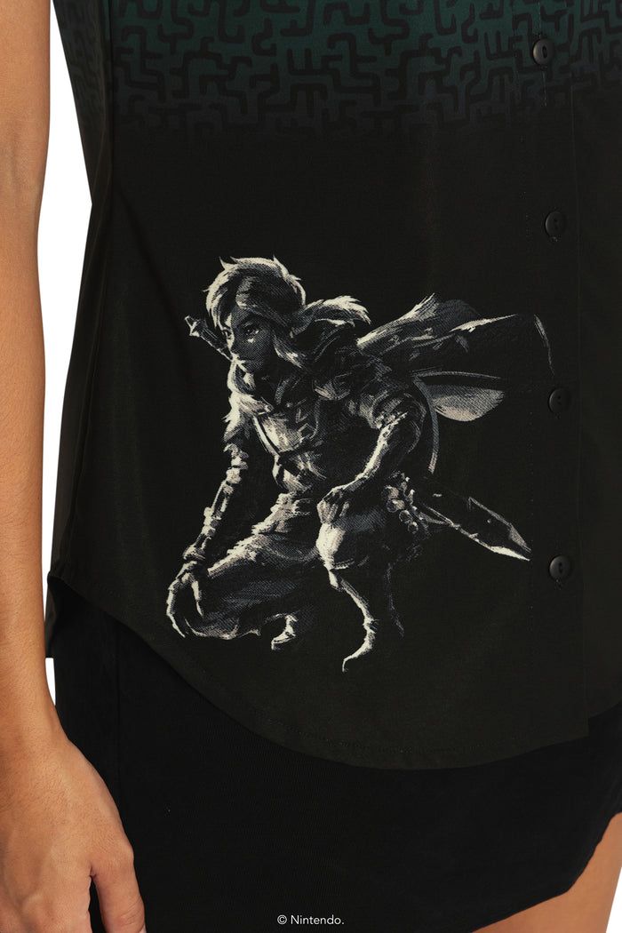 BlackMilk Clothing x Nintendo The Legend Of Zelda - Triforce Trio Business Time Shirt - The Legend of Zelda Merchandise - Collaboration apparel - Licenced.