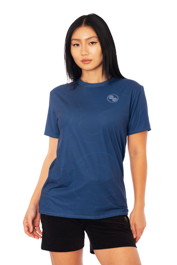 Avatar: The Last Airbender x BlackMilk Tui and La inspired Avatar clothing tee, licensed Avatar fashion featuring the balance of the Water Tribe spirits