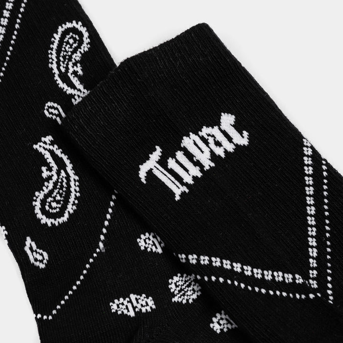 Tupac 3 Pack Crew Mens Sock (Black/Gold/White)