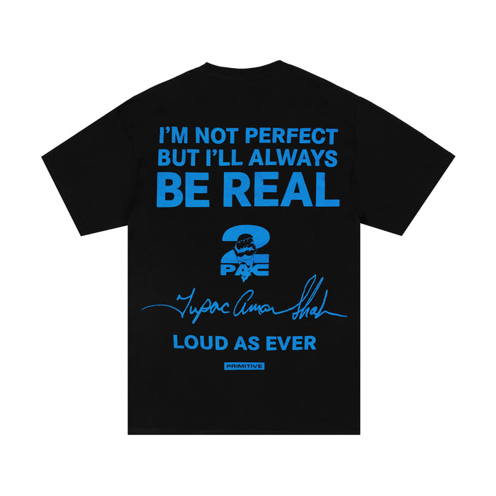 Tupac Truth 2 Mens Short Sleeve Shirt (Black/Blue)