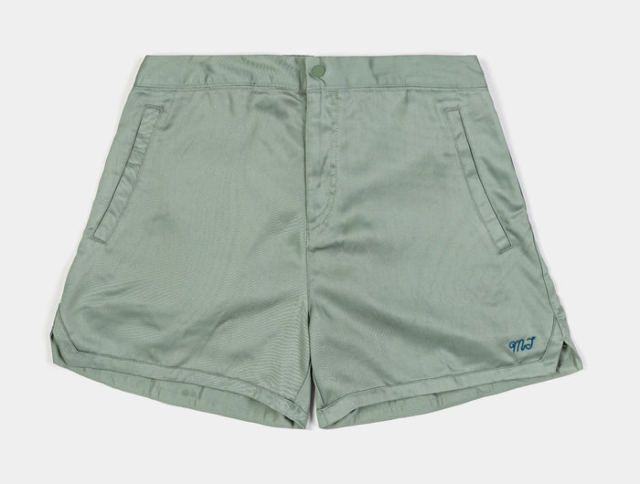 Twill Woven Womens Shorts (Jade Smoke/Industrial Blue)