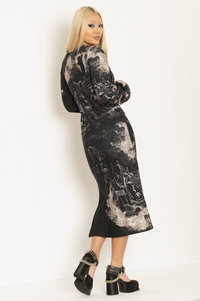 Valley Of Dry Bones Bishop Midaxi Dress