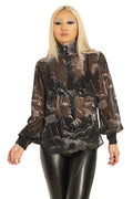 valley of dry bones high neck bishop shirt