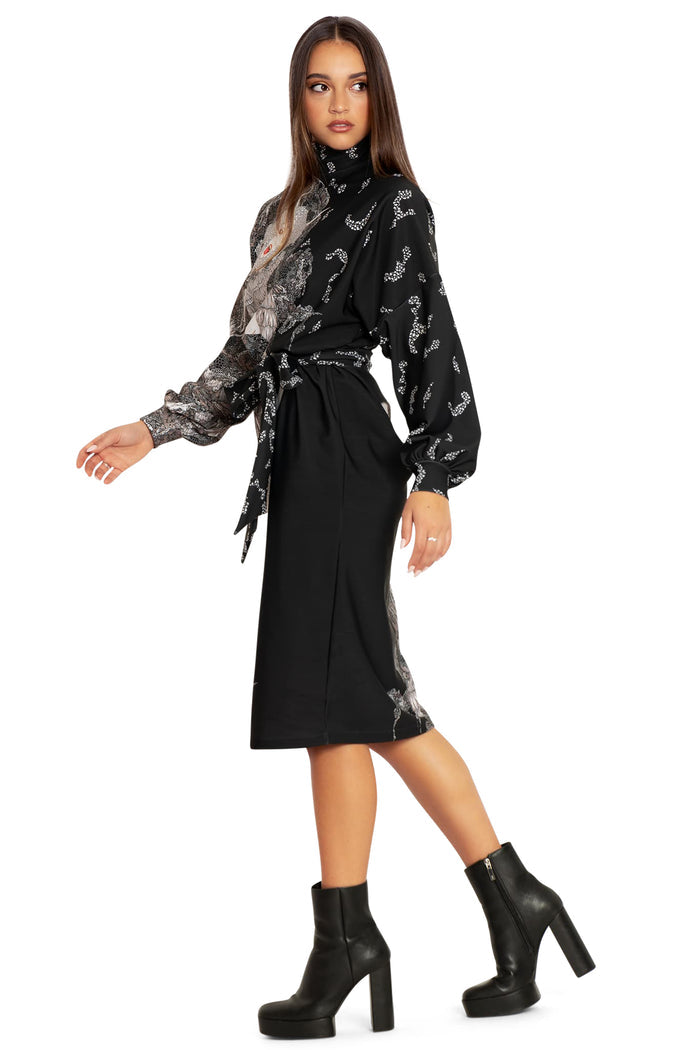 BlackMilk Clothing - Takato Yamamoto Vampire Spellbound Batwing Sleeve Midaxi Dress