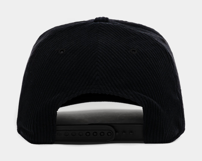 Vegas Golden Knights Corduroy Snapback Mens Hat (Black/Gold)