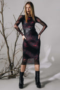 Venom Veil Long Sleeve Bodycon Dress