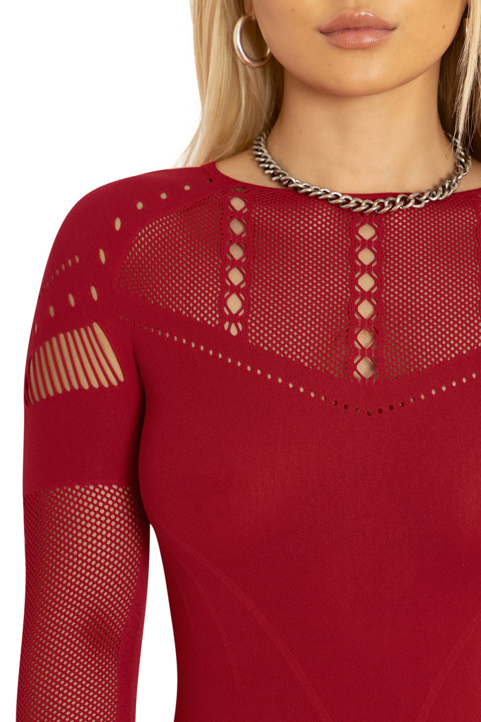 BlackMilk Clothing - Red Villain Bodysuit