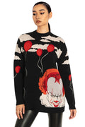 BlackMilk Clothing x Warner Brothers IT - We All Float Down Here Oversized Knit Sweater - Warner Bros. Merchandise - Collaboration apparel - Licenced.