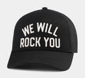 We Will Rock You Snapback Mens Hat (Black/White)