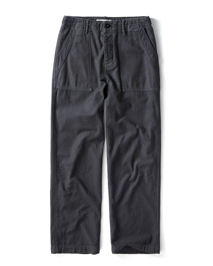 Dark gray pants on a white background