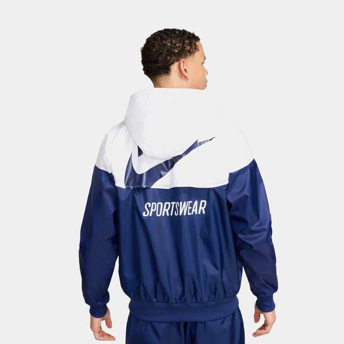 Windrunner Woven Linen Mens Jacket (Blue/White)