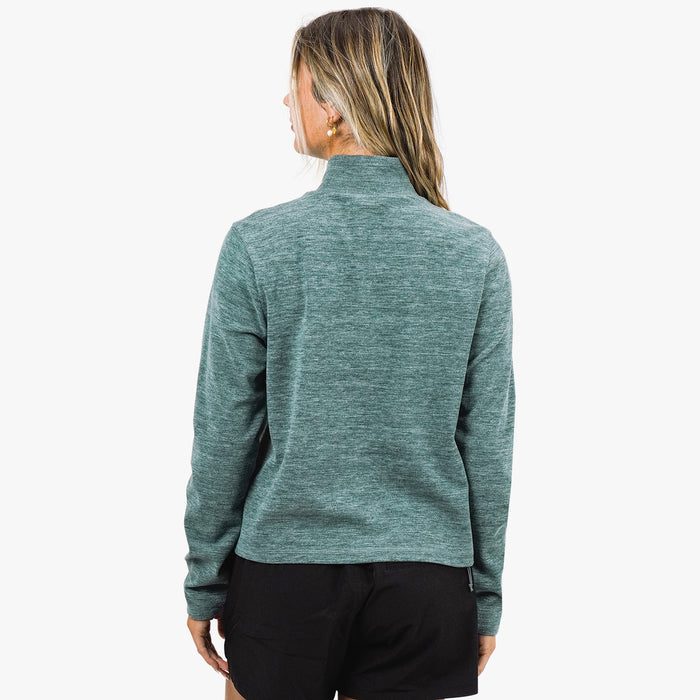 Dark Sea Heather, Steel Heather $Model is 5' 7" Size M$