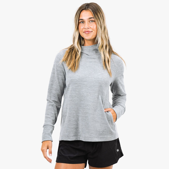Steel Heather, Dark Sea Heather $Model is 5' 7" Size M$
