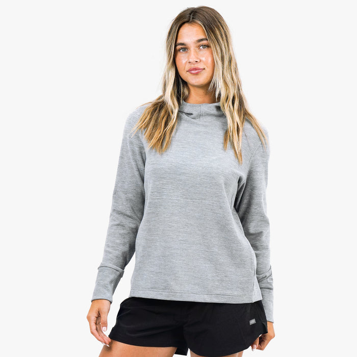 Steel Heather, Dark Sea Heather $Model is 5' 7" Size M$