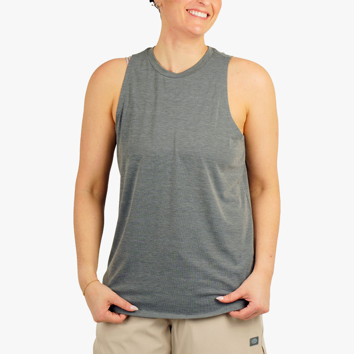 Charcoal Heather $Model is 5'7" 148lbs Size M$