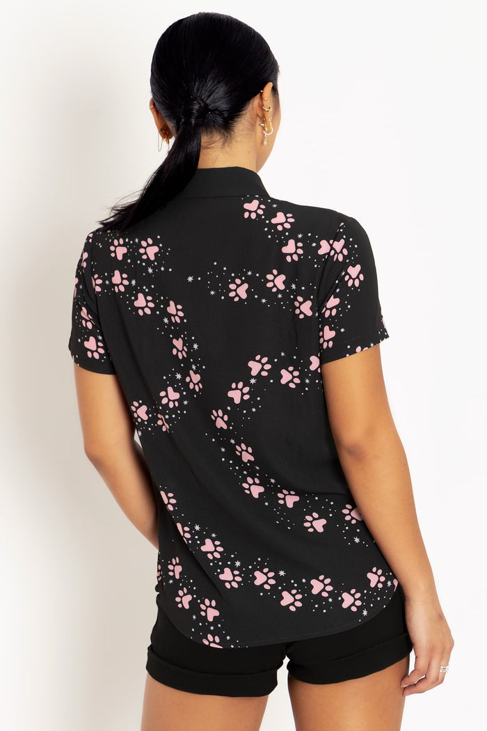 Yin Cat Yang Cat Cute As A Button Shirt