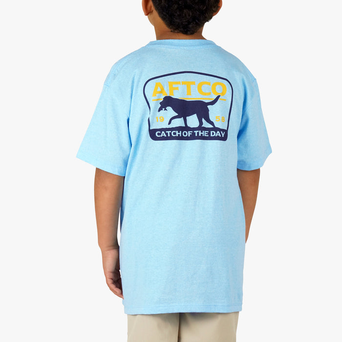 Neon Sky Blue Heather $Model is Size M$