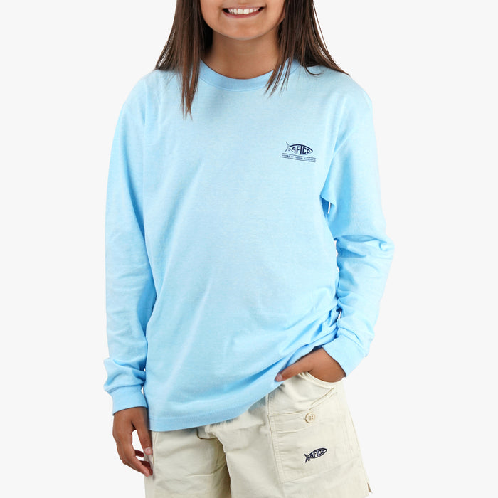 Neon Sky Blue Heather $Model is Size M$