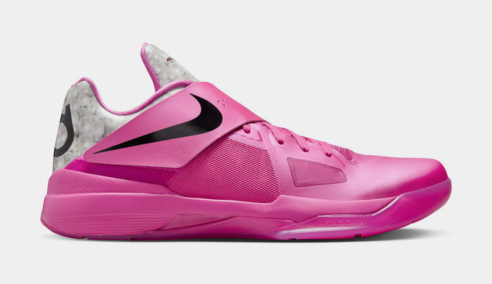 Zoom KD 4 Aunt Pearl Mens Basketball Shoes (Pink Fire/Black/Silver)
