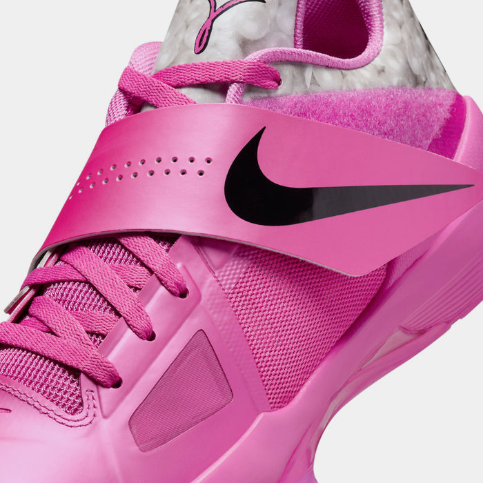 Zoom KD 4 Aunt Pearl Mens Basketball Shoes (Pink Fire/Black/Silver)